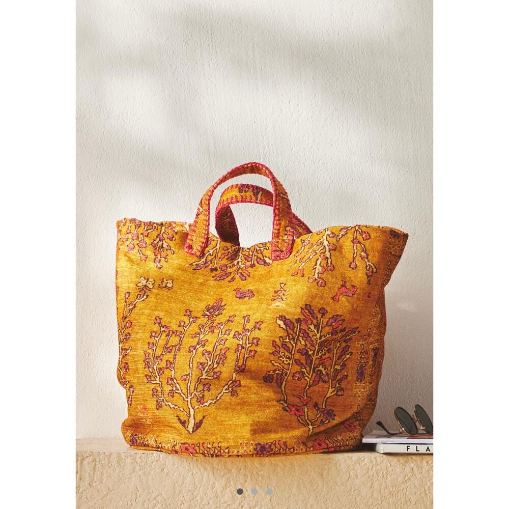 Anthropologie Velvet Minerva Printed Basket